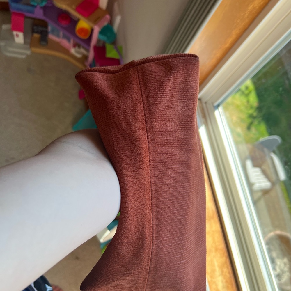Madewell Orange Transport Italian Corduroy Suede Tote Bag - Picture 5 of 7